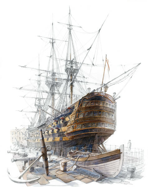 HMS Victory historic ship by David Bell