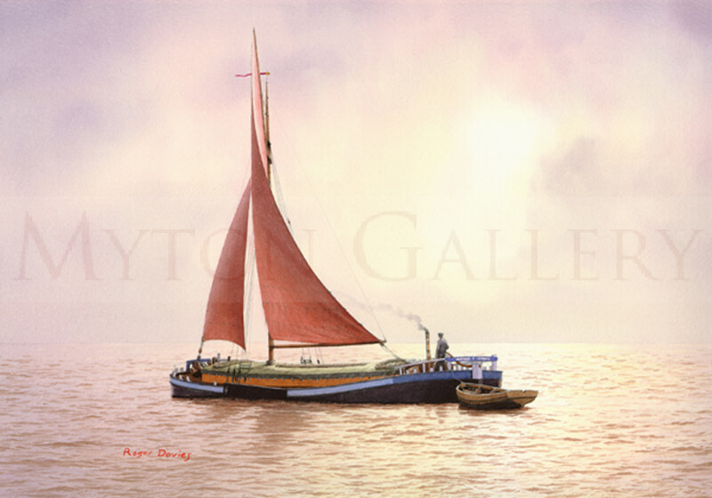 Humber Sloop picture by marine artist Roger Davies