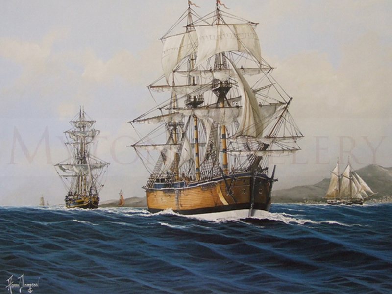 HMS Bark Endeavour and Grand Turk picture by adrian thompson