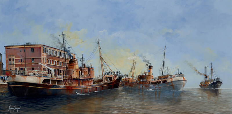 Lost But Never Forgotten, triple trawler tragedy print by artist Adrian Thompson