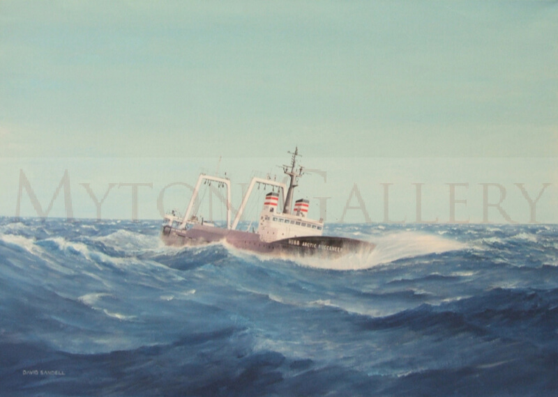 hull trawler arctic buccaneer h188 painting