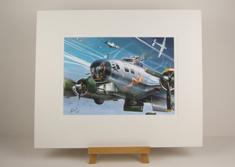 Flying Fortress B17 bomber picture by Gary Saunt mounted for sale