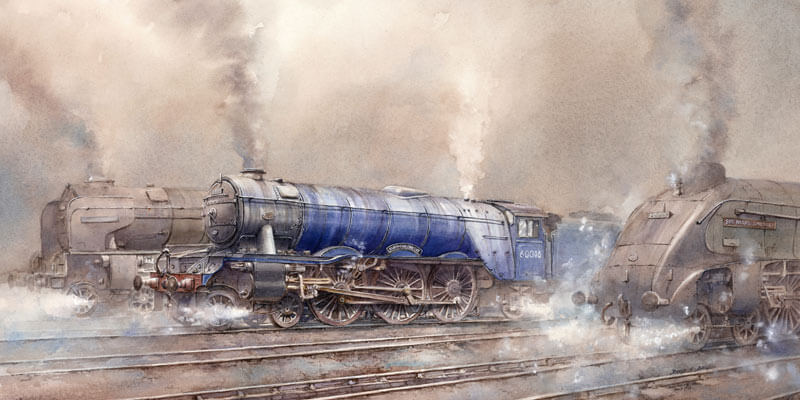 Diamond Jubilee steam locomotive fine art print by artist David Bell