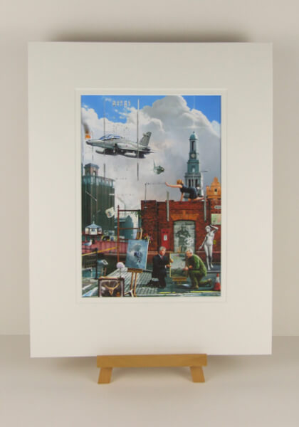 Bankside, Wincolmlee, Hull picture by artist Gary Saunt mounted for sale at myton gallery