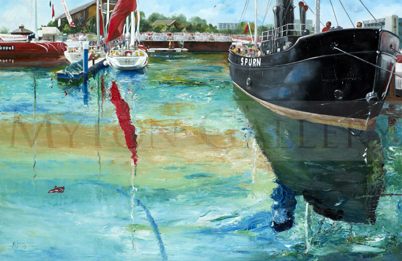 Hull Marina Race Day picture by artist John Brine