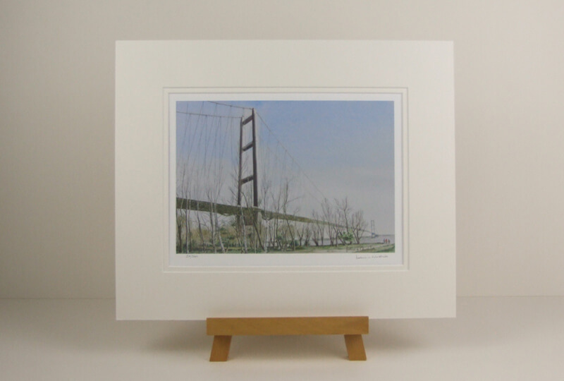 Humber Bridge North Tower picture by John Gledhill mounted for sale