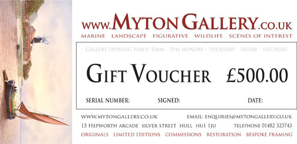 Art Gift Voucher at Myton Gallery, Hull £500