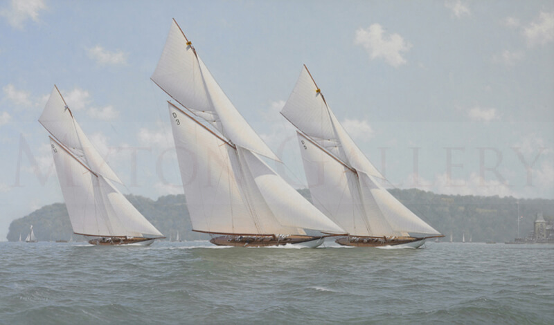 Tuiga, Hispania, The Lady Anne Classic Yachts original oil painting by marine artist Roger Davies