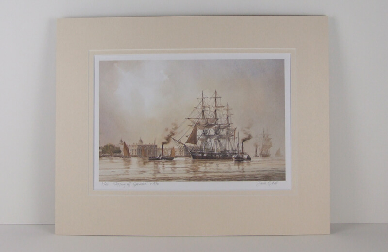 Tall ship Carrick picture by David Bell mounted for sale 