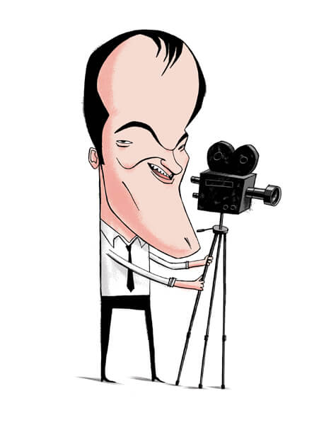 Film director Quentin Tarantino fine art print by Simon Cooper